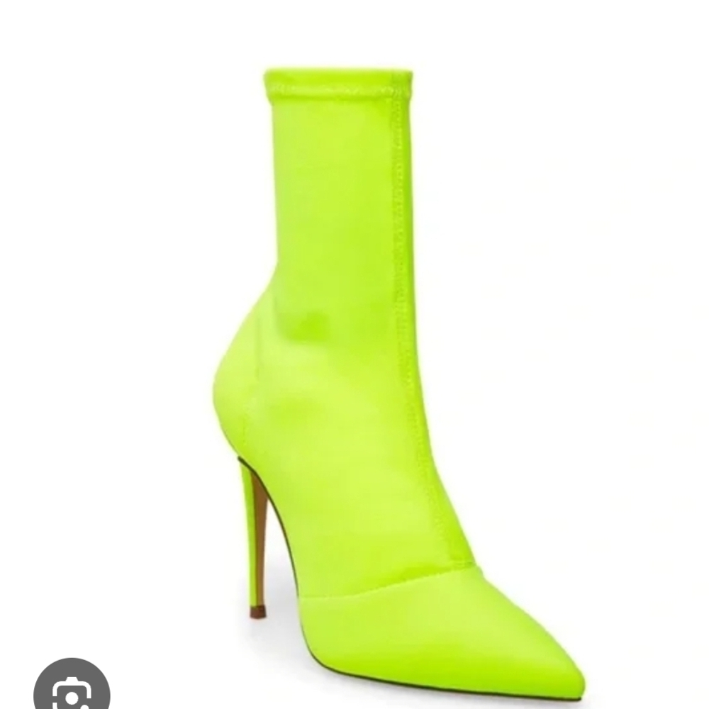 Steve Madden Bright Green Neon Heeled Boots Only Worn Once In Box